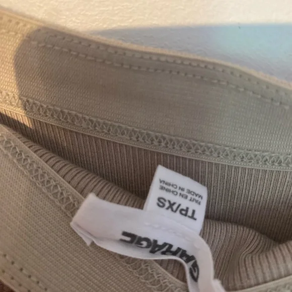 Garage Beige Ribbed Top - Picture 4 of 4